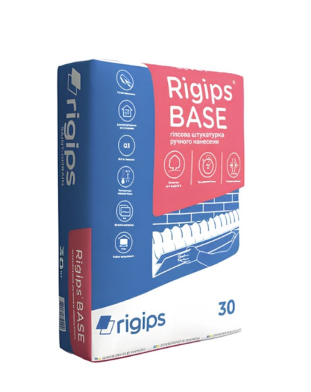 Штукатурка стартова гіпсова RIGIPS BASE  3-30 мм.(30кг)