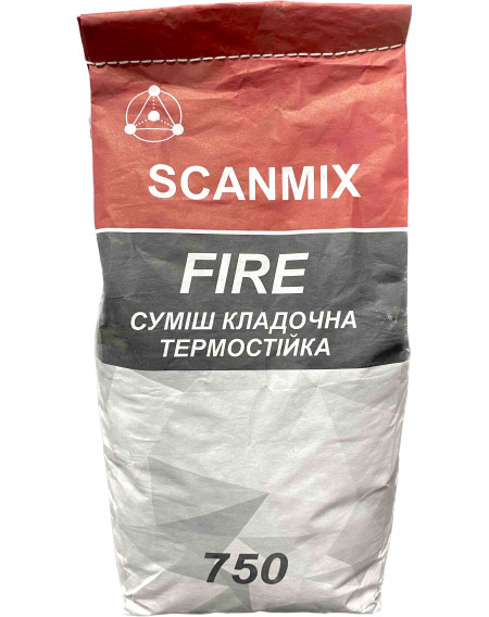 Кладочна суміш вогнетривка Scanmix FIRE 5 кг