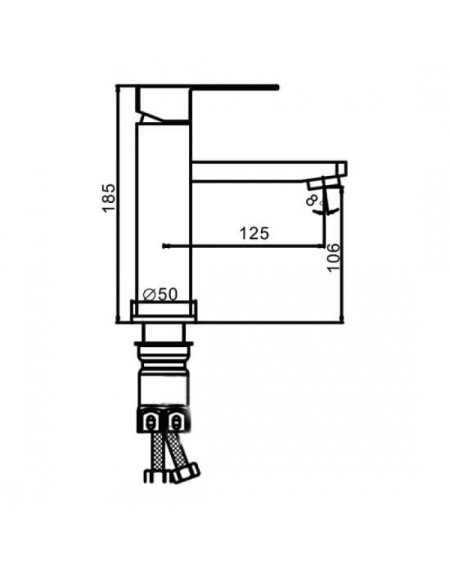 Змішувач для умивальника Frap F10802