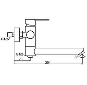 Змішувач для ванни чорний Frap F32801-6 