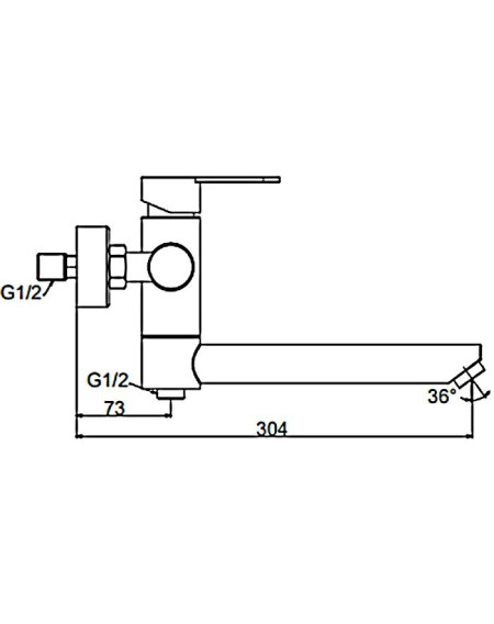 Змішувач для ванни чорний Frap F32801-6 