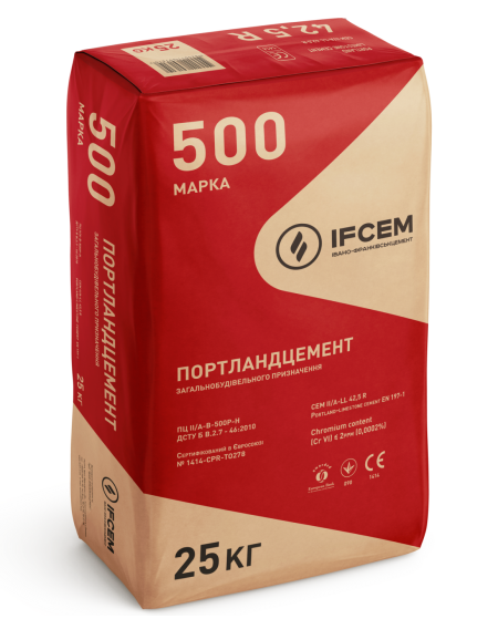 Цемент ПЦ-500 Івано-Франківськ (Заводський) 25кг