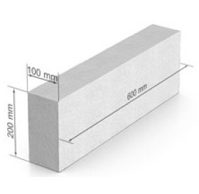 Газобетон 600х200х100мм