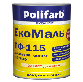  Емаль "POLIFARB" ПФ-115 ЕКО червоно-коричнева, 2,7 кг