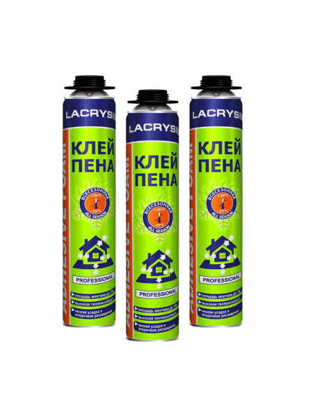 Клей-піна для теплоізоляції всесезонна LACRYSIL 800мл 