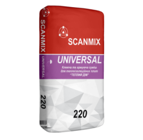Клей для пінопласту універсальний SCANMIX UNIVERSAL 220 (СКАНМІКС УНІВЕРСАЛ) 25кг