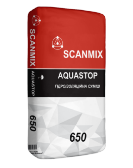 Гідроізоляційна суміш SCANMIX AQUASTOP 650 (СКАНМІКС АКВАСТОП) 25кг