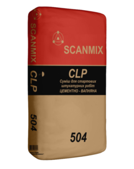 Цементно-вапняна штукатурка SCANMIX CLP 504 (СКАНМІКС ЦЛП) 25кг 