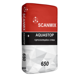 Гідроізоляційна суміш SCANMIX AQUASTOP 650 (СКАНМІКС АКВАСТОП) 25кг