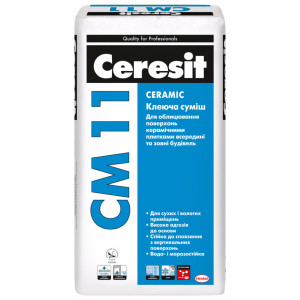 Клей для плитки CERESIT CM 11 CERAMIC (ЦЕРЕЗІТ СМ 11) 25кг