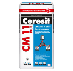 Клей для плитки і керамограніта CERESIT CM 11 PLUS Ceremic & Gres (ЦЕРЕЗІТ СМ 11 ПЛЮС) 25кг