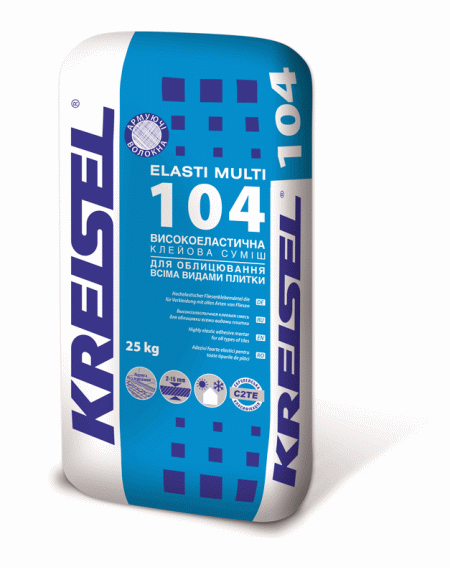 Клей для плитки еластичний KREISEL ELASTI MULTI 104 (КРАЙЗЕЛЬ ЕЛАСТО МУЛЬТИ) 25кг