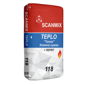 Клей для камінів і печей SCANMIX TEPLO 118 (СКАНМІКС ТЕПЛО) 20кг