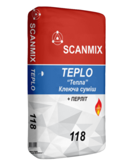 Клей для камінів і печей SCANMIX TEPLO 118 (СКАНМІКС ТЕПЛО) 20кг
