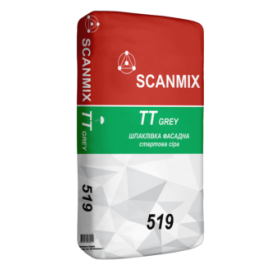 Шпаклівка фасадна стартова сіра SCANMIX ТТ GREY 519 (СКАНМІКС ТТ 519) 25кг